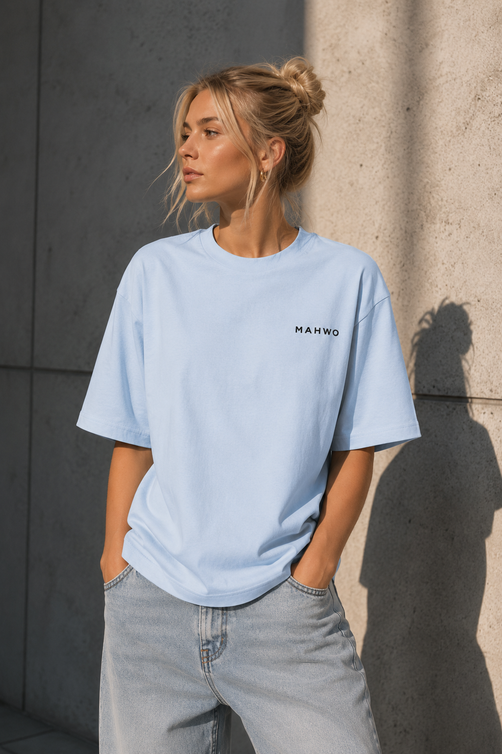 MAHWO Baby Blue Oversized Shirt