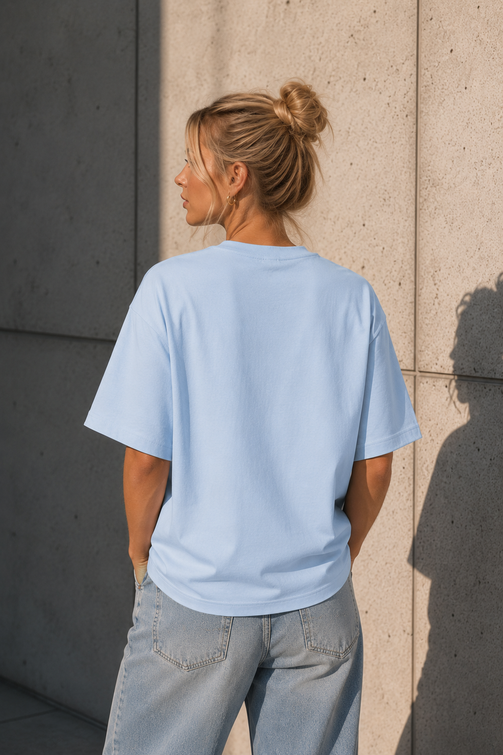MAHWO Baby Blue Oversized Shirt