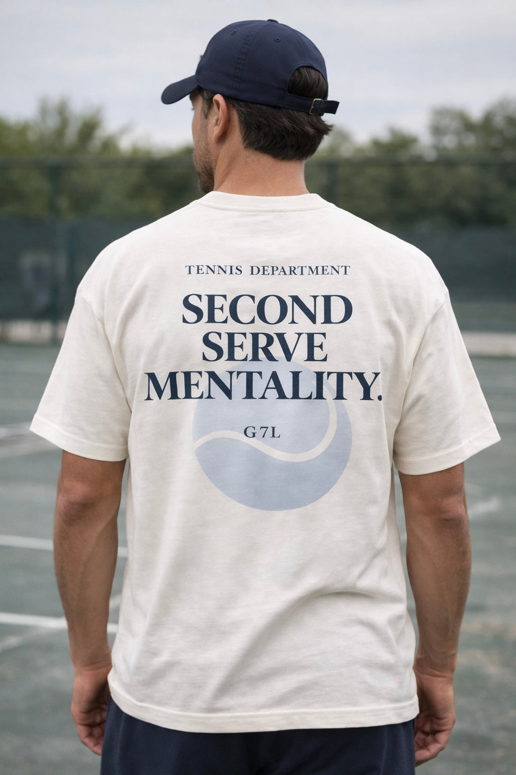 Second Serve Mentality Blue Oversized Shirt