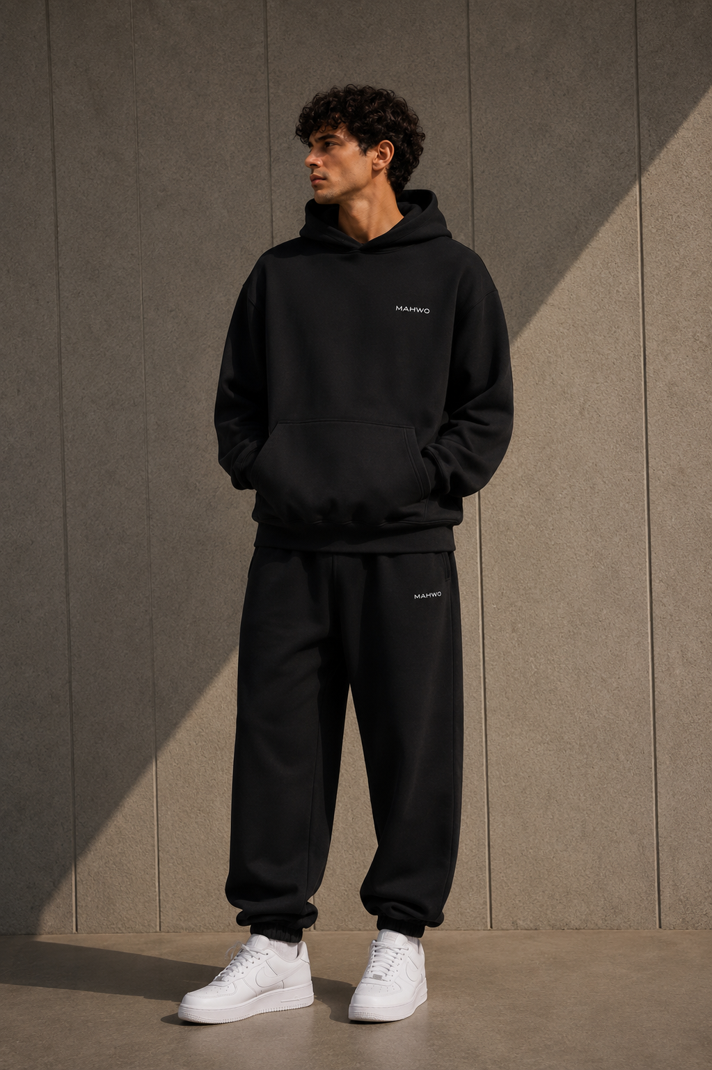 MAHWO Black Oversized Hoodie