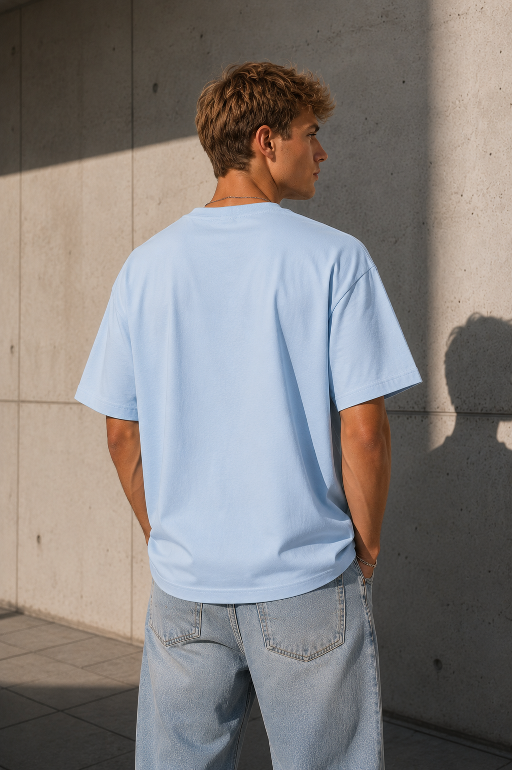 MAHWO Baby Blue Oversized Shirt