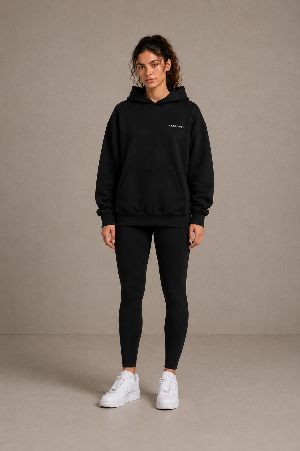 MAHWO Black Oversized Hoodie